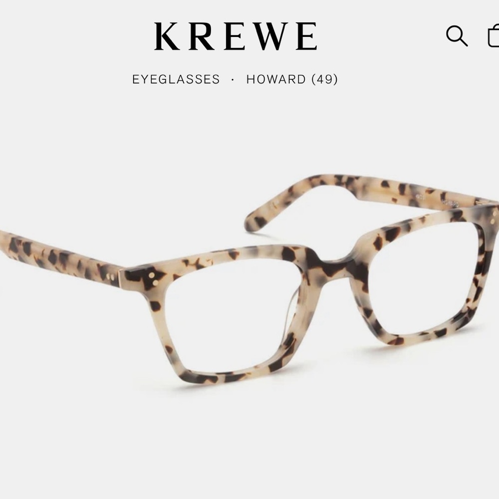KREWE Brown Rectangular Glasses